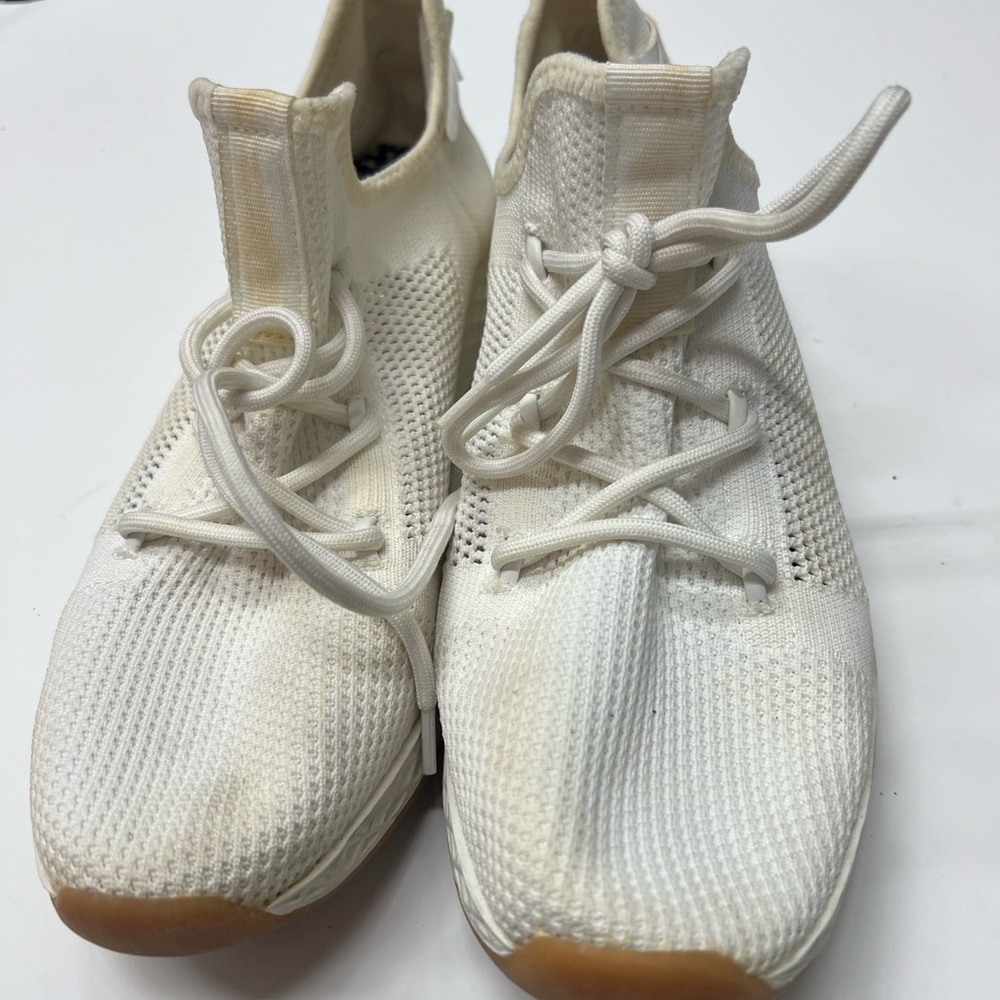 White Knit Sneakers